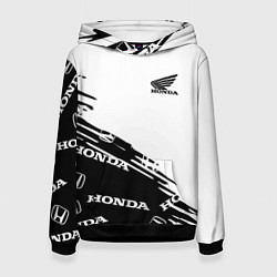 Толстовка-худи женская Honda sport pattern, цвет: 3D-черный