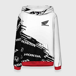 Толстовка-худи женская Honda sport pattern, цвет: 3D-красный