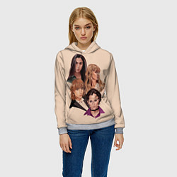 Толстовка-худи женская Манескин арт, цвет: 3D-меланж — фото 2