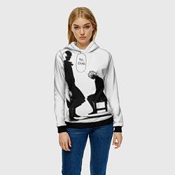 Толстовка-худи женская Ты слаб, цвет: 3D-черный — фото 2