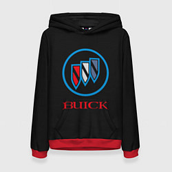 Толстовка-худи женская Buick Emblem Logo, цвет: 3D-красный