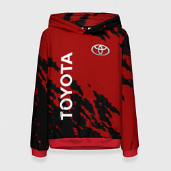 Толстовка-худи женская Toyota - Летучие мыши, цвет: 3D-красный