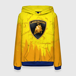 Женская толстовка Lamborghini pattern gold