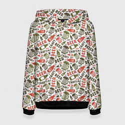 Толстовка-худи женская Craft Beer, цвет: 3D-черный