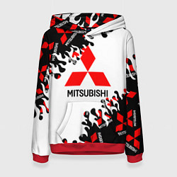 Толстовка-худи женская Mitsubishi Fire Pattern, цвет: 3D-красный