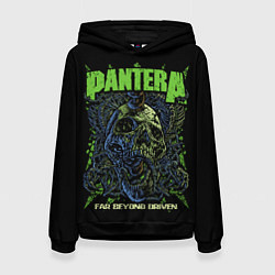 Женская толстовка Pantera green череп