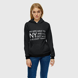 Толстовка-худи женская New York T-Shirt, цвет: 3D-черный — фото 2