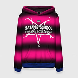 Женская толстовка Satan school for bad boys and girls pink