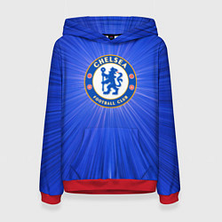 Толстовка-худи женская Chelsea football club, цвет: 3D-красный