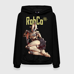 Толстовка-худи женская Fallout - RobCo, цвет: 3D-черный