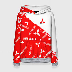 Толстовка-худи женская Mitsubishi Паттерн, цвет: 3D-меланж