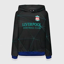 Толстовка-худи женская LIVERPOOL ЛИВЕРПУЛЬ, цвет: 3D-синий