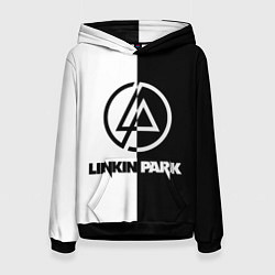Толстовка-худи женская Linkin Park ЧБ, цвет: 3D-черный