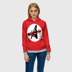 Толстовка-худи женская Алиса Символика, цвет: 3D-меланж — фото 2