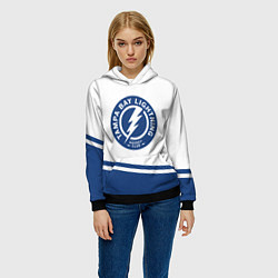 Толстовка-худи женская Tampa Bay Lightning NHL, цвет: 3D-черный — фото 2