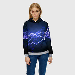 Толстовка-худи женская Lightning Fashion 2025 Neon, цвет: 3D-меланж — фото 2