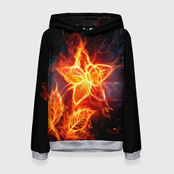 Женская толстовка Flower Neon Fashion 2035 Flame