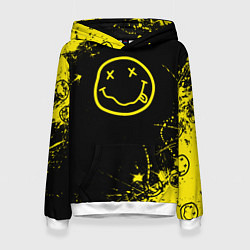 Женская толстовка Nirvana texture смайл