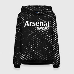 Толстовка-худи женская ARSENAL Sport Потертости, цвет: 3D-черный