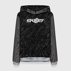 Толстовка-худи женская Skillet Скиллет Logotip, цвет: 3D-меланж