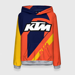 Толстовка-худи женская KTM VINTAGE SPORTWEAR, цвет: 3D-меланж