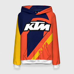 Толстовка-худи женская KTM VINTAGE SPORTWEAR, цвет: 3D-белый