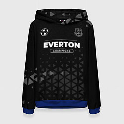 Толстовка-худи женская Everton Форма Champions, цвет: 3D-синий