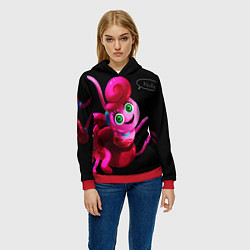 Толстовка-худи женская POPPY PLAYTIME - Mommy long legs Мама длинные ноги, цвет: 3D-красный — фото 2
