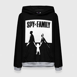 Женская толстовка Spy x Family: Семья шпиона черно-белая