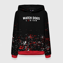 Толстовка-худи женская Watch Dogs 2 Брызги красок, цвет: 3D-красный