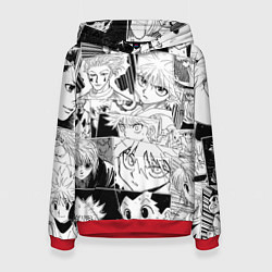 Толстовка-худи женская Hunter x Hunter pattern, цвет: 3D-красный