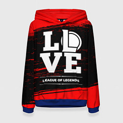 Толстовка-худи женская League of Legends Love Классика, цвет: 3D-синий
