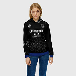 Толстовка-худи женская Leicester City Champions Uniform, цвет: 3D-синий — фото 2