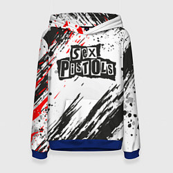 Толстовка-худи женская Sex Pistols Big Logo, цвет: 3D-синий