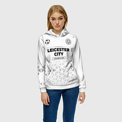 Толстовка-худи женская Leicester City Champions Униформа, цвет: 3D-белый — фото 2