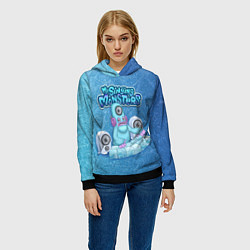 Толстовка-худи женская My singing monsters ДИДЖ Deedge, цвет: 3D-черный — фото 2