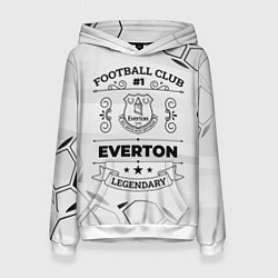 Толстовка-худи женская Everton Football Club Number 1 Legendary, цвет: 3D-белый