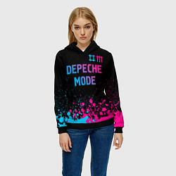 Толстовка-худи женская Depeche Mode Neon Gradient, цвет: 3D-черный — фото 2