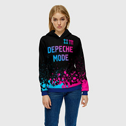 Толстовка-худи женская Depeche Mode Neon Gradient, цвет: 3D-синий — фото 2