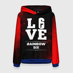 Толстовка-худи женская Rainbow Six Love Классика, цвет: 3D-синий