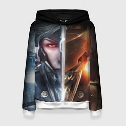 Толстовка-худи женская METAL GEAR RISING САМУРАЙ, цвет: 3D-белый