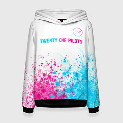 Толстовка-худи женская Twenty One Pilots Neon Gradient, цвет: 3D-черный