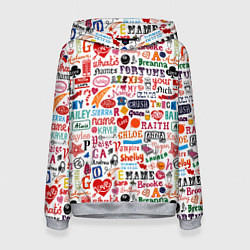 Толстовка-худи женская MY NAME, цвет: 3D-меланж