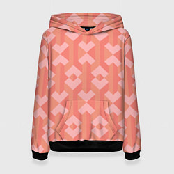 Женская толстовка Геометрический узор розового цвета geometric pink