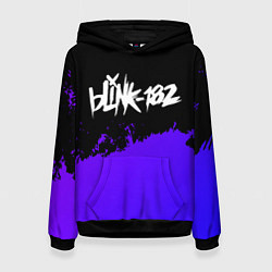 Толстовка-худи женская Blink 182 Purple Grunge, цвет: 3D-черный