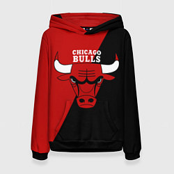 Толстовка-худи женская Chicago Bulls NBA, цвет: 3D-черный