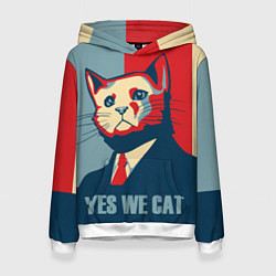 Толстовка-худи женская YES WE CAN T, цвет: 3D-белый