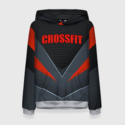 Толстовка-худи женская CrossFit - Техно броня, цвет: 3D-меланж