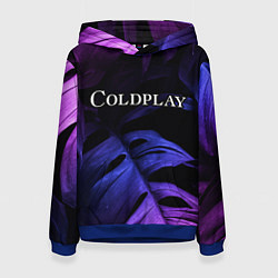 Женская толстовка Coldplay neon monstera