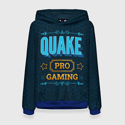 Толстовка-худи женская Игра Quake: pro gaming, цвет: 3D-синий